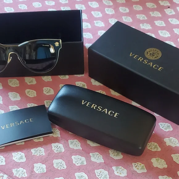 Versace | Accessories | Versace Black Aviator Sunglasses  display picture 2